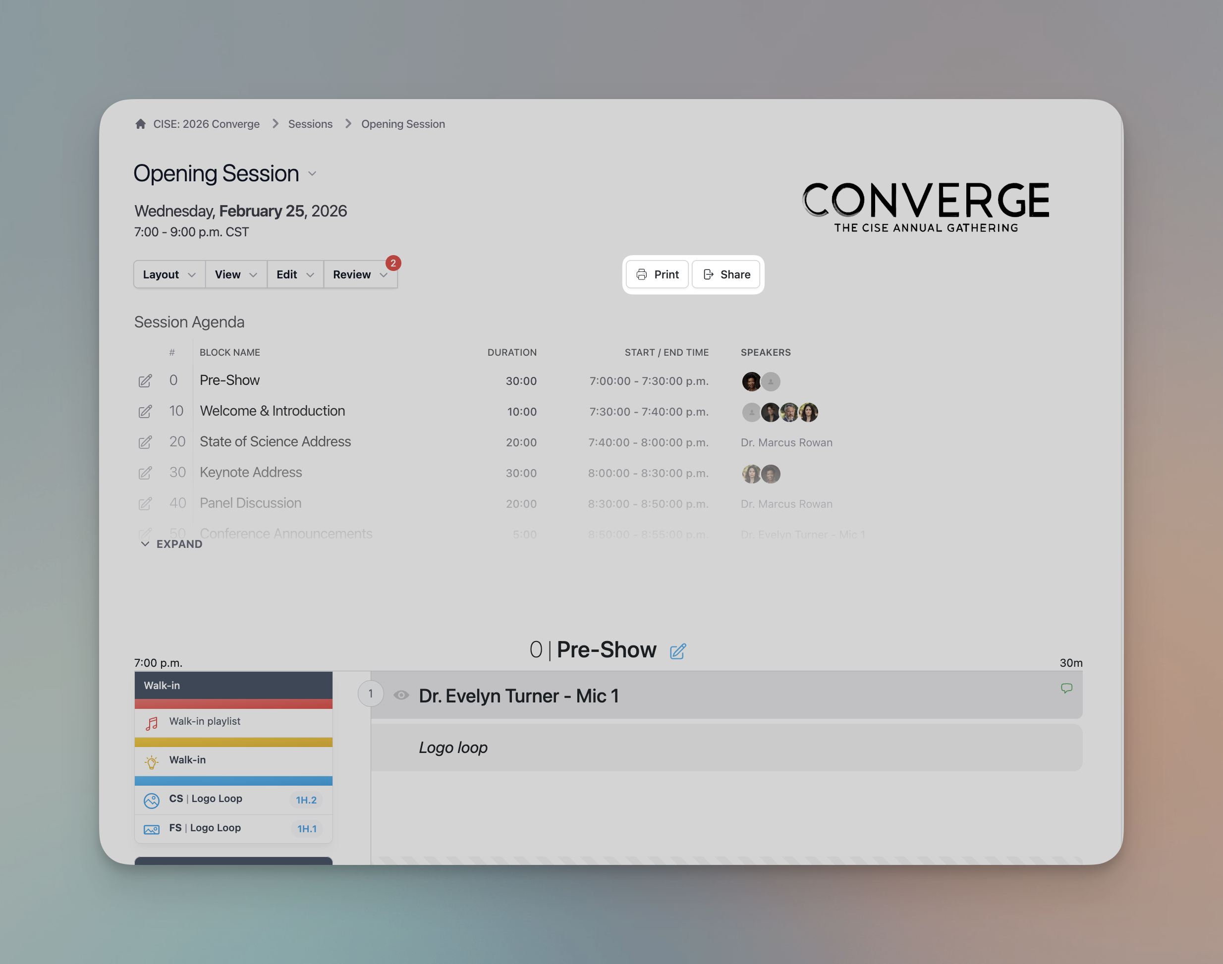 Example of the Full Script View button